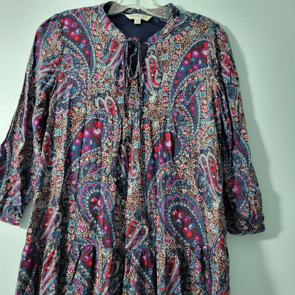 Thursday Island Urban Vintage Life Boho Shift Lined Dress Size S 12222-0492 - Picture 3 of 10